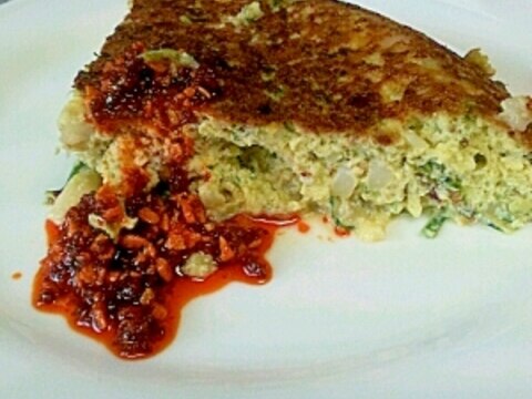 餃子の具でキッシュ風卵焼き